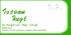 istvan hugl business card